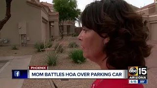 Mom battles HOA over deployed son's parked car