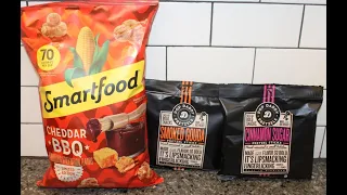 Smartfood Cheddar BBQ Popcorn & Pop Daddy Pretzels: Smoked Gouda & Cinnamon Sugar Review