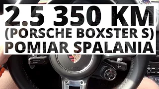 Porsche Boxster S 2.5 350 KM (AT) - pomiar zużycia paliwa