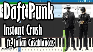 Daft Punk - Instant Crush ft. Julian Casablancas [Piano Tutorial | Sheets | MIDI] Synthesia