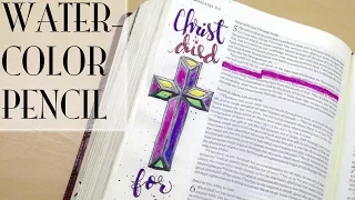 Bible Journaling Stained Glass | Christ Died For Us (Romans 5:8)