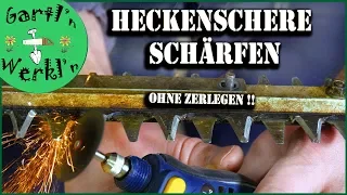 Heckenschere schärfen ohne Zerlegen. 3 Methoden eine Benzinheckenschere zu schärfen