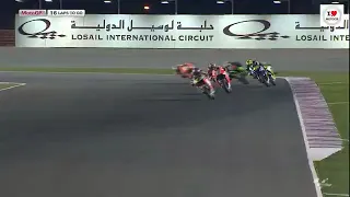 marc marquez FOGHTING valentino rossi | qatar motogp 2014