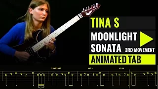 LUDWIG VAN BEETHOVEN - MOONLIGHT SONATA - 3RD MOVEMENT - TINA S  - Animated Tab - Guitar Tutorial