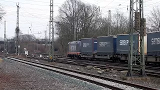 Aus Mecklenbeck in die Güterumgehungsbahn: BR185 der Hectorrail mit Güterzug
