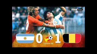 Argentina 0 x 1 Belgium ● 1982 World Cup Extended Goals & Highlights HD 1080 - Maradona - Kempes