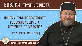 Почему Лука представляет родословие Христа, отличное от Матфея?  Протоиерей  Олег Стеняев