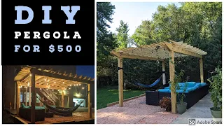 Easy DIY Pergola in 3 Days for $500! #DIY #Backyard #Patio