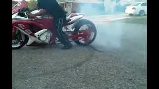 Gsxr Burnout on Coca Cola Bike