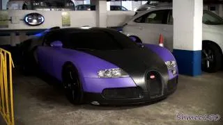 MATTE PURPLE Bugatti Veyron in London - Al-Khalifa