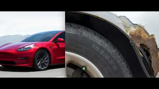 Elektroautos wie der Tesla Model3 sind anfällig für Rostschäden.