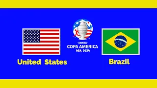 USA vs BRAZIL - Final Copa America 2024 | Full Match All Goals | Live Football Match | PES 21