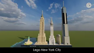 Lego Architecture New York City 21028 done in Studio 2.0