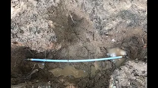 Finding And Fixing A Water Leak In The Main Water Line In The Yard