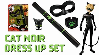 Dress up as Cat Noir with Mask, Ring, Baton, and Kwami Plagg | Miraculous Ladybug Cosplay Set Review