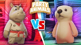 Gang Beasts But With CUTE Animals! -  Husband vs Wife