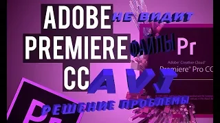 Adobe Premiere Pro не видит avi.