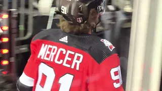 NJ Devils Jack Hughes End of Warmups Before Game 7 vs. NY Rangers