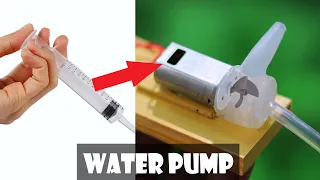 Make a powerfull  Water pump with syring