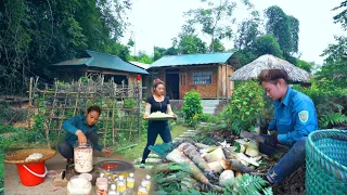 Harvesting and processing bamboo shoots, salted and chili bamboo shoots, dried bamboo shoots