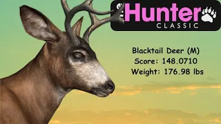 The Hunter Classic | Blacktail Deer Gameplay | Score: 148.0710