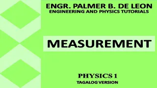 Measurement Tutorial in Physics 1 Tagalog Version