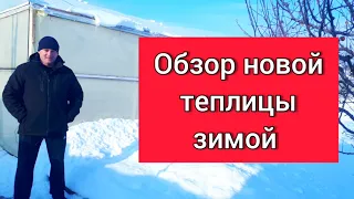 Обзор новой ТЕПЛИЦЫ зимой