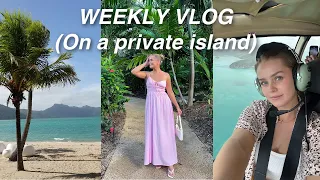 WEEKLY VLOG | Staying on a private island, new friends + helicopter ride!