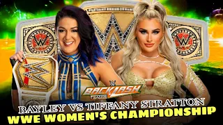 Bayley vs Tiffany Stratton WWE Women's Championship Full Match WWE Backlash 2024 Highlights