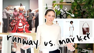 Fashion designer breaks down the process of developing clothing for the runway vs. market.