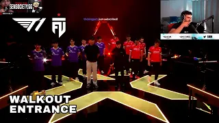 FUT vs T1 Stage Walkout Entrance. Valorant Champions LA. Tarik Reacts