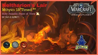 Dragonflight +18 Neltharion’s Lair (Tyrannical) Holy Paladin Gameplay S2W11