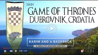 I'm in Game of Thrones' King's Landing Dubrovnik and Krka Waterfalls - Episode 14