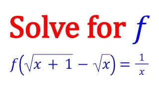 Let's Solve Another Functional Equation