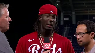 After a dynamite night at the plate, Elly De La Cruz speaks on bat incident and another Reds win