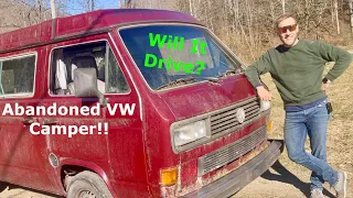 Abandoned VW Camper- Will It Drive? 1987 Westfalia parked for 10 years!