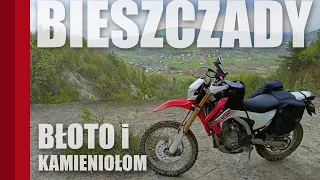 Spotkanie Honda CRF 250l i 300l w Bieszczadach (cz. 2). Popołudnie w kamieniołomie i błocie.