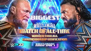 WWE 2K23 - Roman Reigns vs. Brock Lesnar WrestleMania 38 Winner Takes All Match