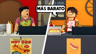 Puse un puesto de Hot Dogs y la VECINA me COPIA | Vecinos Castrosos | Mamá vs Roblox