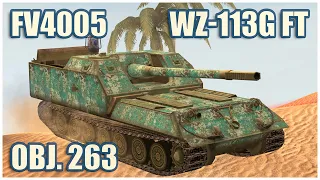 Object 263, FV4005 & WZ-113G FT • WoT Blitz Gameplay