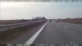 Policija sustabdė daugiau nei 220 km/h greičiu skriejusį motociklininką