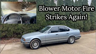 I Bought a Blower Motor Fire Victim BMW E34 525i in a Rare Spec | Can It Be Revived?