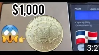 🚨⚠️ Moneda Dominicana vale Asta $1,000 ⚠️ #vervideo