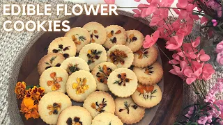 EDIBLE FLOWER COOKIES | Easy recipe, fun to make and satisfying