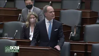 Minister Bethlenfalvy delivers the 2021 Ontario Budget