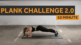 PLANK CHALLENGE | 10 MIN Workout at home (no equipment) | strengthen your core | #054