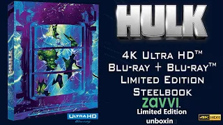 HULK (2003) 4K Ultra HD + Blu-ray ZAVVI Exclusive SteelBook Edition unboxing