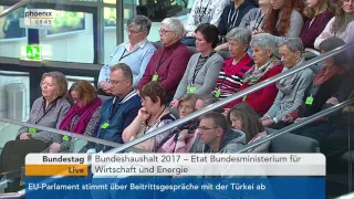 Bundeshaushalt 2017: Rede Sigmar Gabriel zum Etat für Wirtschaft und Energie am 24.11.2016