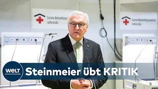 CORONA-VERSCHWÖRUNGSTHEORIEN: Steinmeier: "Unbequemer Mundschutz empfehlenswerter als der Aluhut"