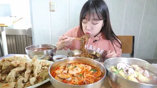 Tong Young Ep. 2! Spicy Seafood Noodles Mukbang! Only Opens for 5 Hours! Korean Eating Show